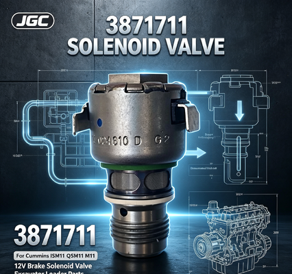 3871711 오리지널 ISM11 QSM11 M11 디젤 엔진 브레이크 12V 솔레노이드 밸브 (굴삭기 로더용)