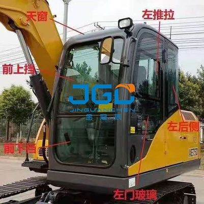 XE75DA 85C 80 전면 하단 기어 유리 굴삭기 전면 댐퍼 유리 후면 곡면 유리