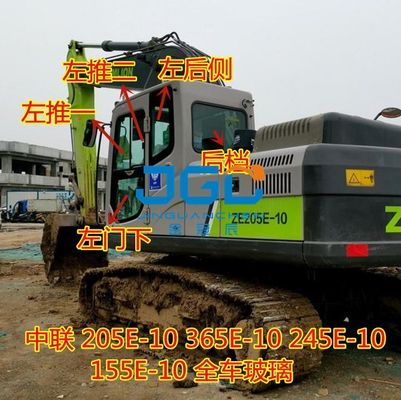 205E 365E 245E 155E-10 굴삭기 전방 기어는 창 문의 후방 유리를 아래로 밀고 당깁니다