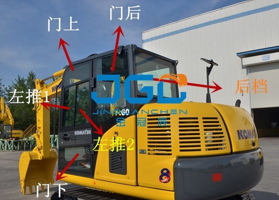 PC60-8 70-8 발굴기 문 및 창문 왼쪽 및 오른쪽 앞 및 뒷 유리 정면 유리