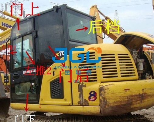 PC60-8 70-8 발굴기 문 및 창문 왼쪽 및 오른쪽 앞 및 뒷 유리 정면 유리