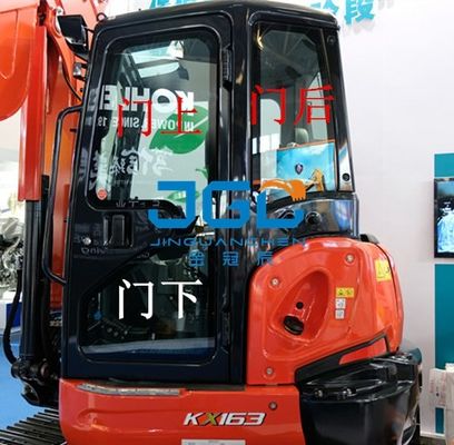 KX163-5 발굴기 앞기계 후면 화면 왼쪽과 오른쪽 문 및 창 창 정면