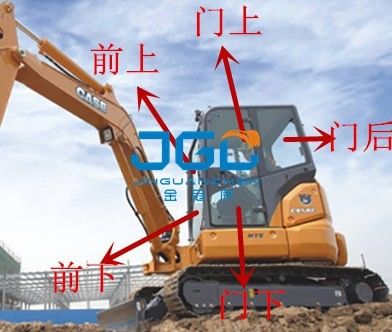 CX58C 발굴기 앞뒤 앞창 왼쪽 오른쪽 문 창문