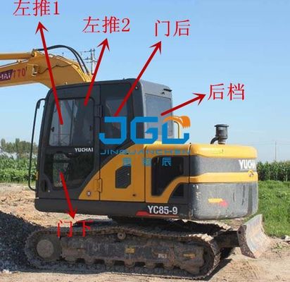 YC85-9 150 360 230 135-9 발굴기 앞 및 뒷 정면 유리창, 왼쪽 및 오른쪽 문 및 창문