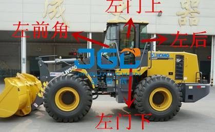 LW500F 로더 전구 후면 블록 왼쪽 및 오른쪽 문 및 창문 상위 및 하위 측면 앵글 윈드 스크린