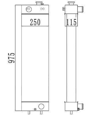 PC128 PC138US-2 발굴기 22B-03-12110용 알루미늄 라디에이터