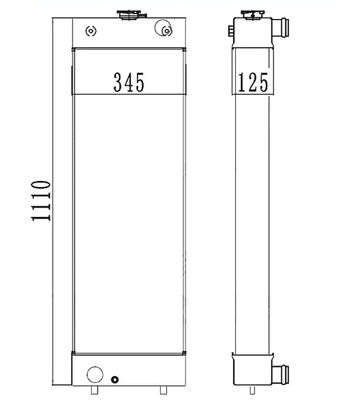 OEM 품질 PC210-8 PC210LC-8 PC210-8K PC230-8K PC200-8 발굴기 라디에이터 업 20Y-03-41651