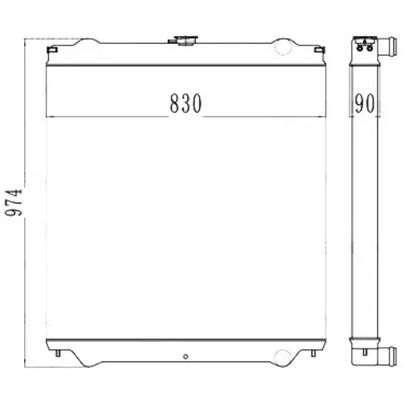 ZAX200 ZAX200-6 ZAX200-1 EX200-6 라디에이터 4448338 4424522 4448104 DBX1900009 4431629 발굴기용