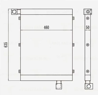 DX60 DX55 DX53W EX55W 알루미늄 소재로 발굴기 오일 냉각기 K9006314