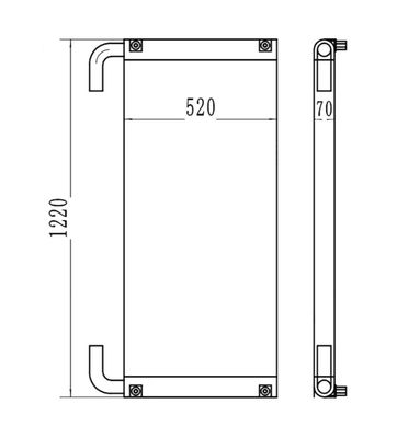 ZAX360H-3 발굴기 기름 냉각기 4648857 알루미늄 소재