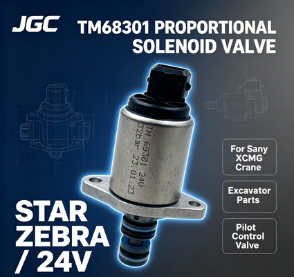 STAR ZEBRA TM68301 굴삭기 부품 신형 토마스 파일럿 비례 솔레노이드 밸브 (Sany XCMG 크레인용 24V, 소매 산업용)