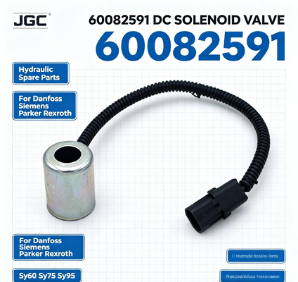 60082591 유압 부품 Danfoss Parker Rexroth Sy60 Sy75 Sy95용 DC 솔레노이드 밸브