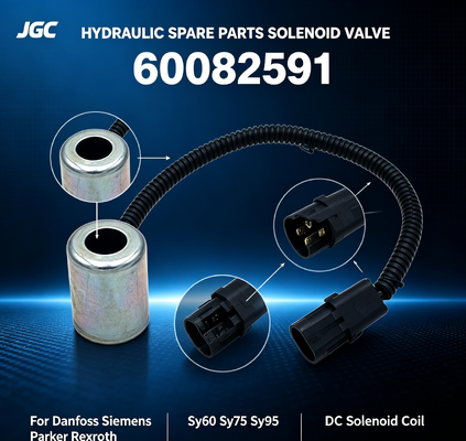 60082591 유압 부품 Danfoss Parker Rexroth Sy60 Sy75 Sy95용 DC 솔레노이드 밸브