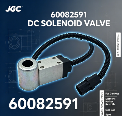 60082591 유압 부품 Danfoss Parker Rexroth Sy60 Sy75 Sy95용 DC 솔레노이드 밸브