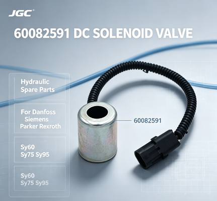 60082591 유압 부품 Danfoss Parker Rexroth Sy60 Sy75 Sy95용 DC 솔레노이드 밸브
