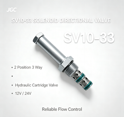SV10-33 솔레노이드 작동 방향 제어 밸브 2 위치 3 방향 유압 솔레노이드 카트리지 밸브 12V 24V