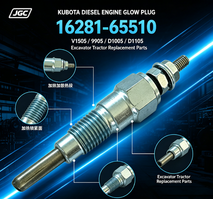 쿠보타 디젤 엔진 V1505 D905 D1005 D1105 굴삭기 트랙터 교체 부품용 16281-65510 글로우 플러그