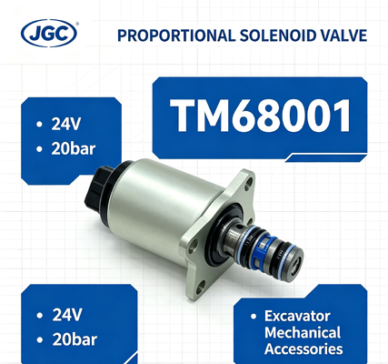 TM68001 굴삭기 기계식 액세서리 24V 20bar 굴삭기 비례 솔레노이드 밸브