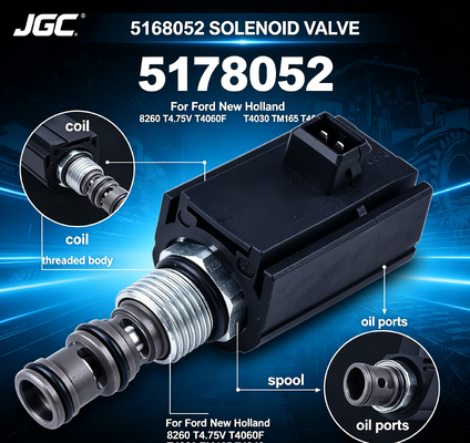 5168052 굴삭기 부품 솔레노이드 밸브 포드 뉴 홀랜드 8260 T4.75V T4060F T4030 TM165 T4040용