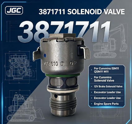 3871711 오리지널 ISM11 QSM11 M11 디젤 엔진 브레이크 12V 솔레노이드 밸브 (굴삭기 로더용)