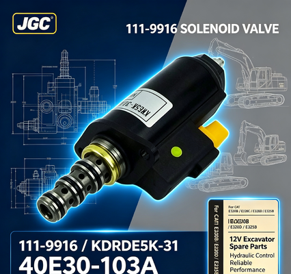 111-9916 CAT E320b E320c E320d E325b에 대한 12V 발굴기 그룹 솔레노이드 밸브 부품 번호 KDRDE5K-31 40E30-103A