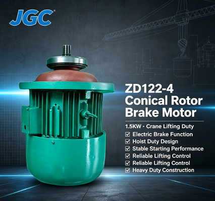ZD122-4 크레인 리프팅 모터 타입 1.5KW 콘형 로터 브레이크 모터